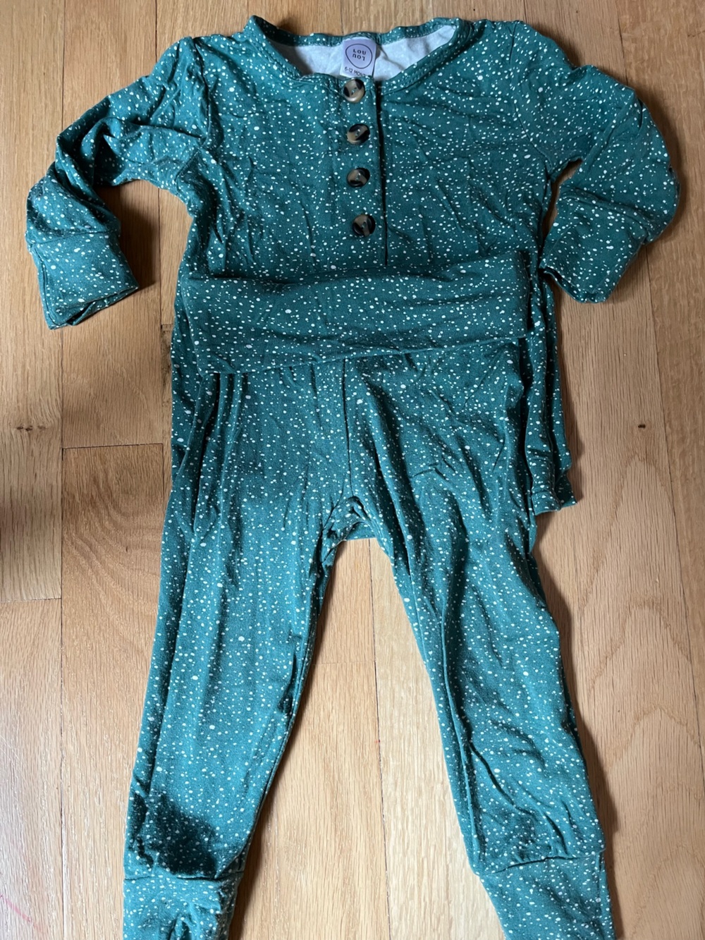 Lou Lou & Company Teal Green Speckled Jumpsuit with Buttons